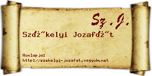 Székelyi Jozafát névjegykártya